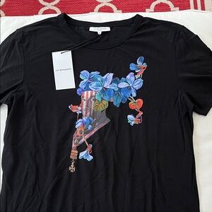 Black Floral Graphic Tee